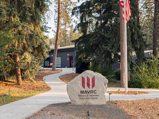 A photo of the Whitworth military center entrance.