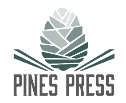 A pinecone graphic with the text 